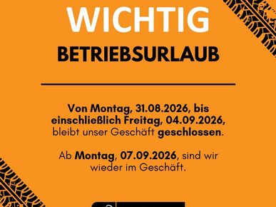 Betriebsurlaub September